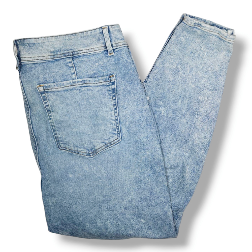 EUC Lane Bryant Flex Magic Waistband High‎ Rise Jegging Sz. 22x29 Acid Wash Blue